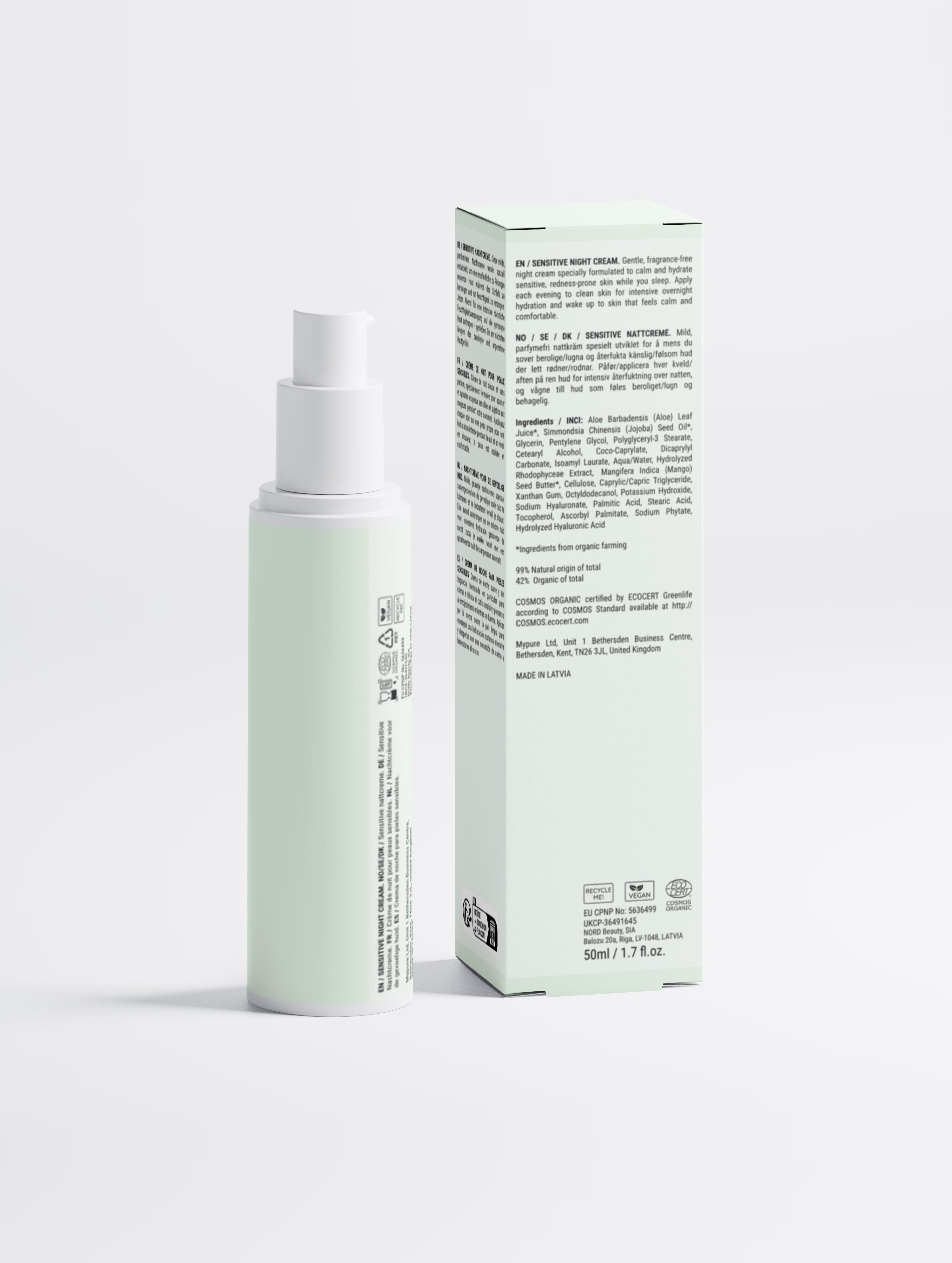 Sensitive Skin Overnight Cream, Fragrance-Free